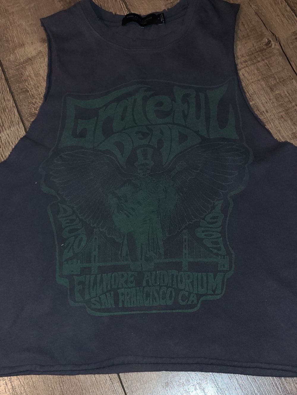 Grateful Dead Junk Food Clothing At Free People Grey Distressed Tank